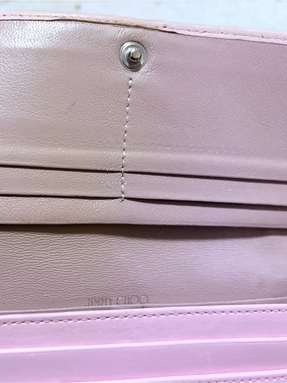 Jimmy Choo Ballerina Pink Star-Embellished Long Wallet - Picture 6 of 9